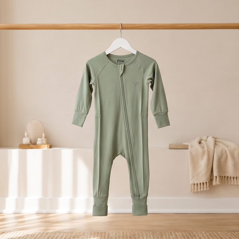 Bamboo Baby Grow - Sage Green